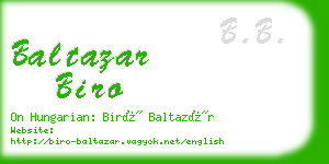 baltazar biro business card